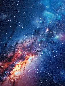 银河银河星夜在空间背景中