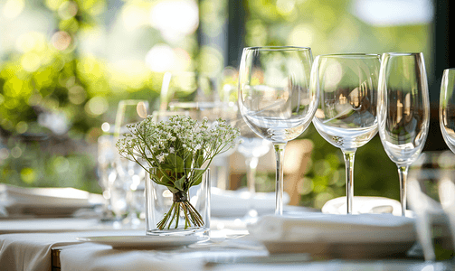 餐饮婚礼餐桌配玻璃杯
