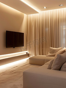 紧凑型家居室内客厅高清摄影图