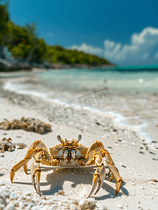 搁浅摄影照片_巴扎图罗岛上的螃蟹