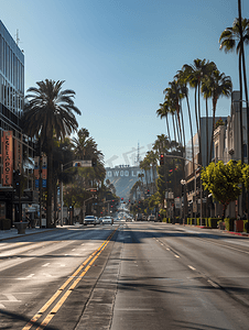 洛杉矶好莱坞罗迪欧大道标志