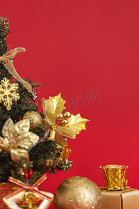 圣诞树与圣诞礼物素材