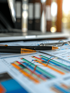 办公室工资单活页夹数据财务报告业务与图形分析