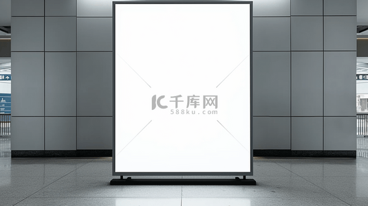 青岛地铁背景图片_高铁地铁候车大厅空白广告灯箱素材