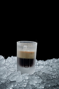 雪顶红茶摄影照片_美式雪顶奶油烈酒百利甜咖啡