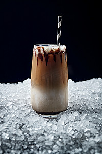 美式雪顶奶油冰咖啡