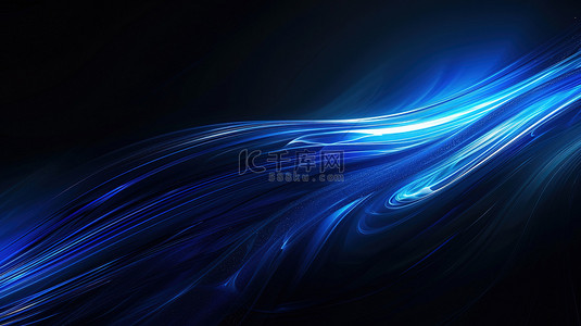 蓝色商务科技发光粒子图片