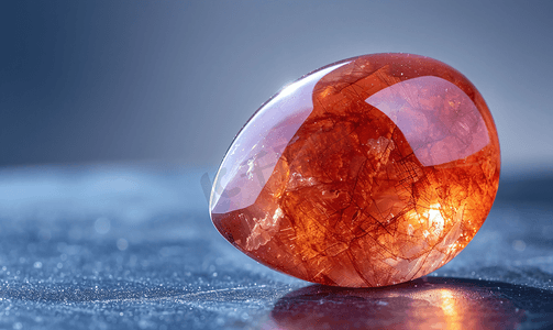 红日光石天然矿物宝石的凸圆面