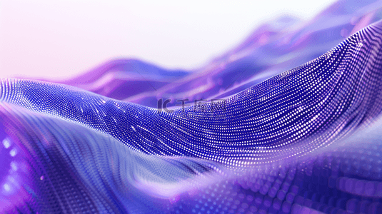 彩紫色网状流线风格星点闪耀的背景图