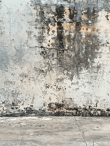 墙壁上覆盖着灰尘和霉菌混凝土旧背景