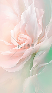 中式红底纹背景图片_粉绿色透明轻柔花瓣纹理花朵底纹