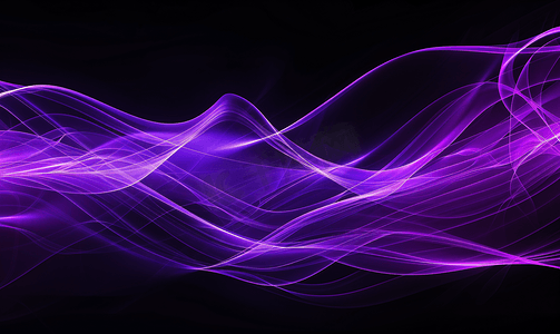 黑色数字图形背景设计上的线性紫色抽象图案
