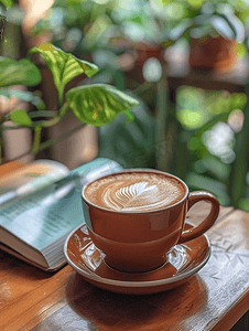 阅读写作书籍和喝咖啡布局概念