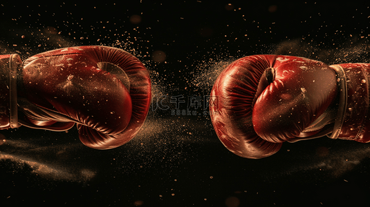 冷藏手套背景图片_拳击比赛运动员红色拳击手套背景