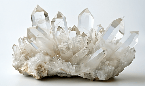 岩石水晶透明石英矿物石分离