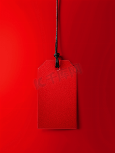字体周年店庆摄影照片_红色背景上带有销售标志的红色价格标签红色模型