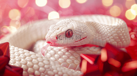 中国传统金色背景图片_粉金喜庆新年光影白蛇蛇年背景
