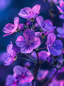 盛开的紫色花朵