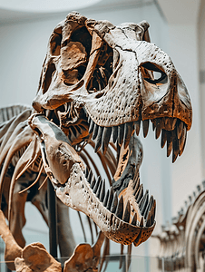 霸王龙化石博物馆里的旧霸王龙骨架