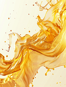 金色纹理摄影照片_抽象水彩金色液流背景