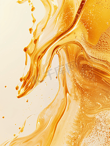 抽象水彩金色液流背景