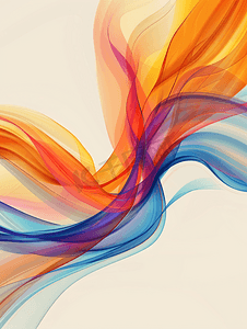 带秘鲁耐火砖插画设计的横向彩色抽象波浪