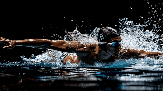 夏季奥运会体育比赛游泳运动背景图片