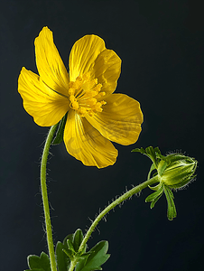 一朵黄色的花有一朵大花叫做毛茛