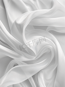 闪亮白色摄影照片_带有复制空间插图的抽象白色织物背景