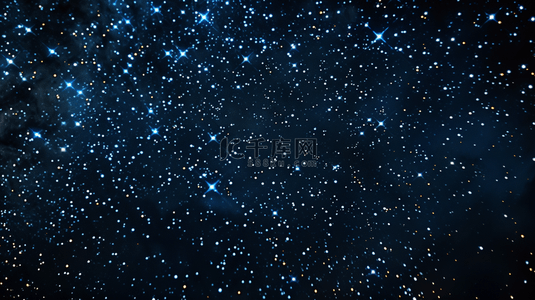 星空的背景图背景图片_蓝色夜晚漫天星光灿烂闪耀的背景图