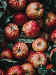 秋季在有机家庭花园采摘的苹果