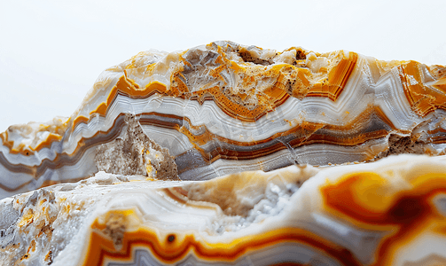 疯狂出单摄影照片_白色背景上的宏观矿物岩石碧玉景观沙质