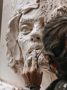 绘画雕塑是艺术家陶艺过程之一