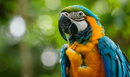 阿根廷鹦鹉在其自然栖息地的肖像