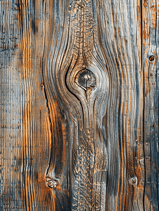 带有大结和木纹的质朴木质谷仓板