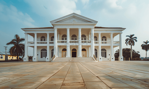 用利比里亚资金建造的蒙罗维亚国会大厦