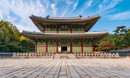 宫殿殿摄影照片_韩国首尔昌德宫仁政殿