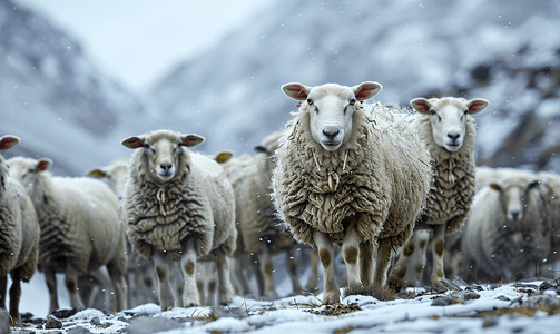 内华达山脉的羊群