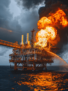 海上石油和天然气火灾案例或紧急情况