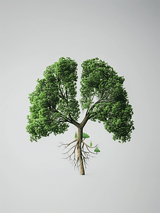 肝脏形状的树的插图