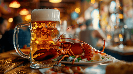 小龙虾和啤酒麻辣小龙虾清蒸油焖小龙虾设计