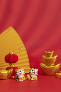 中式背景喜庆摄影照片_新年中式风格光影背景