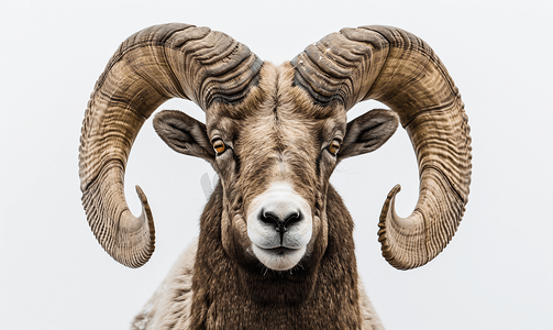 科罗拉多州落基山大角羊公羊