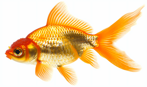 金鱼孤立在白色