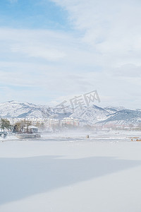 冬天北方城镇雪后景色
