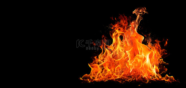 火焰和冰块背景图片_火焰篝火篝火黑色写实风背景
