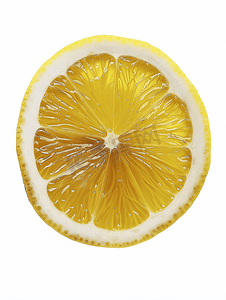 白色背景上孤立的柠檬片
