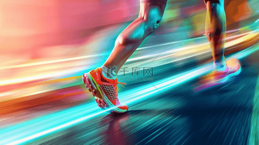 奔跑动图背景图片_田径运动奔跑的运动员速度光影背景