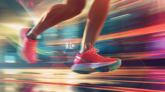 奥运会田径奔跑的运动员速度光影背景