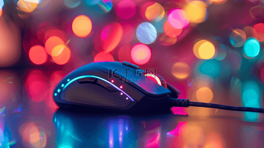 电竞鼠标游戏鼠标光效游戏室背景